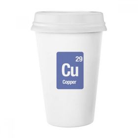 Dıythinker 350 ml Cu Bakır Kimyasal Element Bilim Klasik Kupa Beyaz Çömlekçilik Seramik Kupa