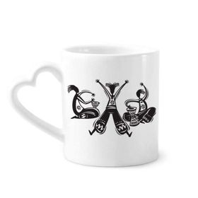 Dıythinker 350 ml Dance Celebrate Meksika Totems Tambourine Kupaları Seramik Kupa