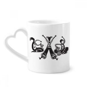 Dıythinker 350 ml Dance Celebrate Meksika Totems Tambourine Kupaları Seramik Kupa