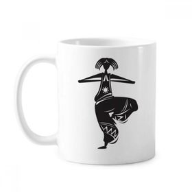 Dıythinker 350 ml Dance Celebrate Silhouette Meksika Meksika Klasik Kupa Beyaz Çömlekçilik Seramik Kupa