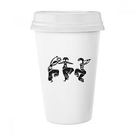 Dıythinker 350 ml Dance People Meksika Totems Meksika Flütlü Klasik Kupa