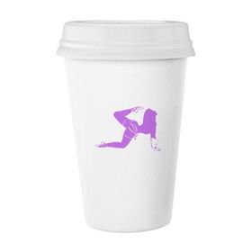 Dıythinker 350 ml Dans Eden Dolgun Güzel Kadın Klasik Kupa Beyaz Çömlekçilik Seramik Kupa