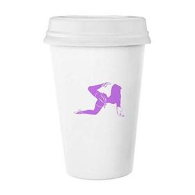 Dıythinker 350 ml Dans Eden Dolgun Güzel Kadın Klasik Kupa Beyaz Çömlekçilik Seramik Kupa