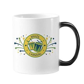Dıythinker 350 ml Davul Yıldızları Brezilya Karnaval Sloganı Brezilya Kültürel Renk Kupa