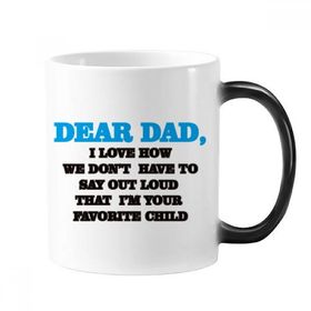 Dıythinker 350 ml Dear Dad Mektup Festival Alıntı Değişen Renk Kupa