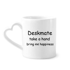 Dıythinker 350 ml Deskmate Take A Hand Bring Me Happiness Kupaları Seramik Kupa