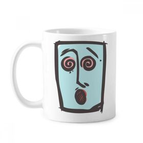Dıythinker 350 ml Dizzy Soyut Yüz Eskizi İfadeleri Online Sohbet Klasik Kupa