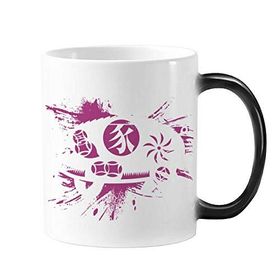 Dıythinker 350 ml Domuz Yılı Hayvan Çin Zodyak Desen Değişen Renk Şekil Değiştiren Isıya Duyarlı Kulplu Kupa