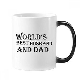 Dıythinker 350 ml Dreaming World's Best Dad And Husband Alıntı Değişen Renk Kupa