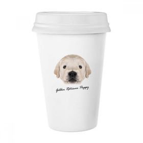 Dıythinker 350 ml Eğitimli Golden Retriever Yavru Köpek Hayvan Klasik Kupa