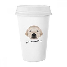 Dıythinker 350 ml Eğitimli Golden Retriever Yavru Köpek Hayvan Klasik Kupa