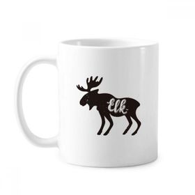 Dıythinker 350 ml Elk Siyah ve Beyaz Hayvan Klasik Kupa