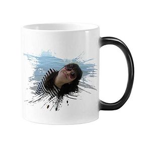 Dıythinker 350 ml Ellie Yao Güzel Kız Plaj Deniz Dalgası Değişen Renk Kupa