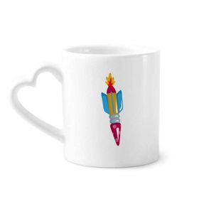 Dıythinker 350 ml Evren ve Uzaylı Roket Kupaları Seramik Kupa