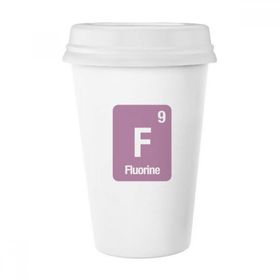 Dıythinker 350 ml F Fluorine Chemical Element Science Klasik Kupa Beyaz Çömlekçilik Seramik Kupa