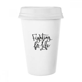 Dıythinker 350 ml Fighting For Life Alıntı Klasik Kupa