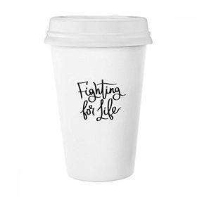 Dıythinker 350 ml Fighting For Life Alıntı Klasik Kupa