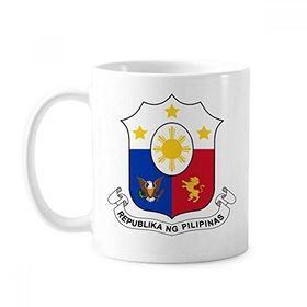 Dıythinker 350 ml Filipinler Asya Ulusal Amblemi Klasik Kupa Beyaz Çömlekçilik Seramik Kupa