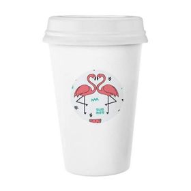 Dıythinker 350 ml Flamingo Çift Sevgili Klasik Kupa
