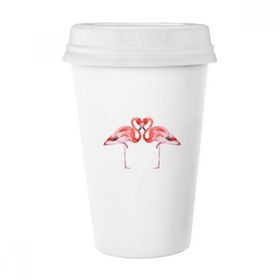 Dıythinker 350 ml Flamingo Çift Sevgili Klasik Kupa
