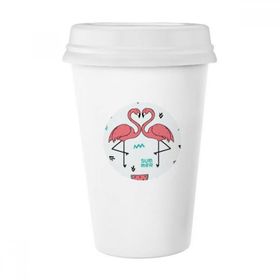 Dıythinker 350 ml Flamingo Çift Sevgili Klasik Kupa