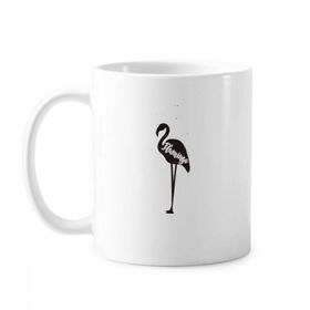 Dıythinker 350 ml Flamingo Siyah ve Beyaz Hayvan Klasik Kupa