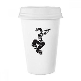 Dıythinker 350 ml Flute Celebrate Silhouette Meksika Dans Meksika Klasik Kupa