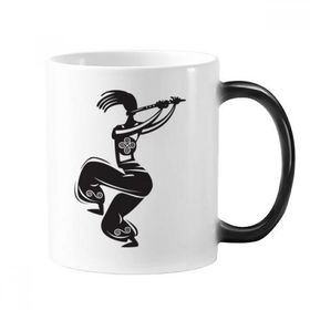Dıythinker 350 ml Flute Celebrate Silhouette Meksika Dansı Meksika Renk Kupa