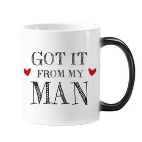 Dıythinker 350 ml For My Man It From My Woman Sevgililer Günüsi Değişen Renk Kupa