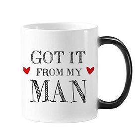 Dıythinker 350 ml For My Man It From My Woman Sevgililer Günüsi Değişen Renk Kupa
