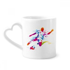 Dıythinker 350 ml Futbol Atletleri Atış Desenli Kupaları Seramik Kupa