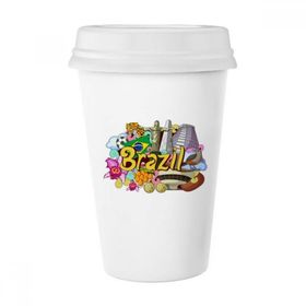 Dıythinker 350 ml Futbol Oscar Niemeyer Brezilya Grafiti Klasik Kupa
