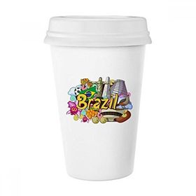 Dıythinker 350 ml Futbol Oscar Niemeyer Brezilya Grafiti Klasik Kupa