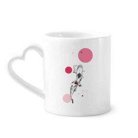Dıythinker 350 ml Geleneksel Çift Çin Balık Kupaları Seramik Kupa