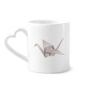 Dıythinker 350 ml Geometrik Origami Soyut Vinç Desenli Kupaları Seramik Kupa