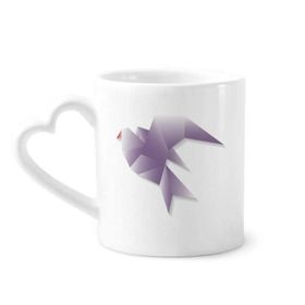 Dıythinker 350 ml Geometrik Soyut Güvercin Origami Desenli Kupaları Seramik Kupa