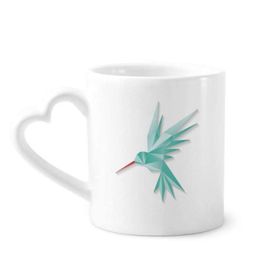 Dıythinker 350 ml Geometrik Soyut Kuş Origami Desenli Kupaları Seramik Kupa