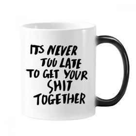 Dıythinker 350 ml Get Your Shit Together Alıntılı Değişen Isıya Duyarlı Renk Kupa