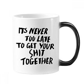 Dıythinker 350 ml Get Your Shit Together Alıntılı Değişen Isıya Duyarlı Renk Kupa