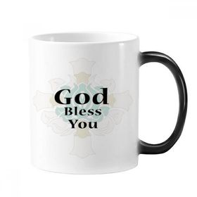 Dıythinker 350 ml God Bless You Wishes Alıntı Değişen Renk Kupa