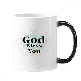 Dıythinker 350 ml God Bless You Wishes Alıntı Değişen Renk Kupa