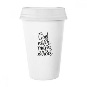 Dıythinker 350 ml God Never Makes Errors Alıntı Klasik Kupa Beyaz Çömlekçilik Seramik Kupa