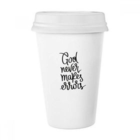 Dıythinker 350 ml God Never Makes Errors Alıntı Klasik Kupa Beyaz Çömlekçilik Seramik Kupa