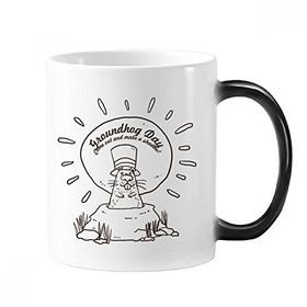 Dıythinker 350 ml Groundhog Günü ABD Amerika Kanada Festivali Değişen Renk Kupa