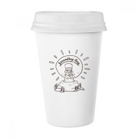 Dıythinker 350 ml Groundhog Günü Abd Amerika Kanada Festivali Klasik Beyaz Çömlek Seramik Kupa