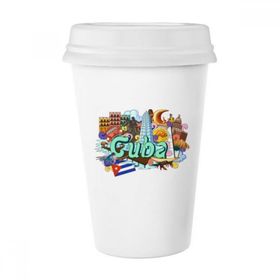 Dıythinker 350 ml Guantanamo Trinidad Küba Grafiti Klasik Kupa