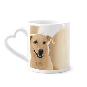 Dıythinker 350 ml Gülümseme Beyaz Köpek Evcil Hayvan Resim Kupaları Seramik Kupa