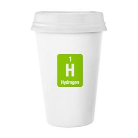 Dıythinker 350 ml H Hidrojen Kimyasal Element Bilim Klasik Kupa Beyaz Çömlekçilik Seramik Kupa