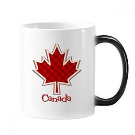 Dıythinker 350 ml Happy Canada Day 4. Temmuz Meydanı Akçaağaç Yaprağı Değişen Renk Kupa