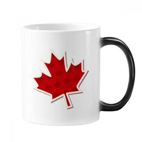 Dıythinker 350 ml Happy Canada Day Dikey Tahıl Akçaağaç Yaprağı Renk Kupa